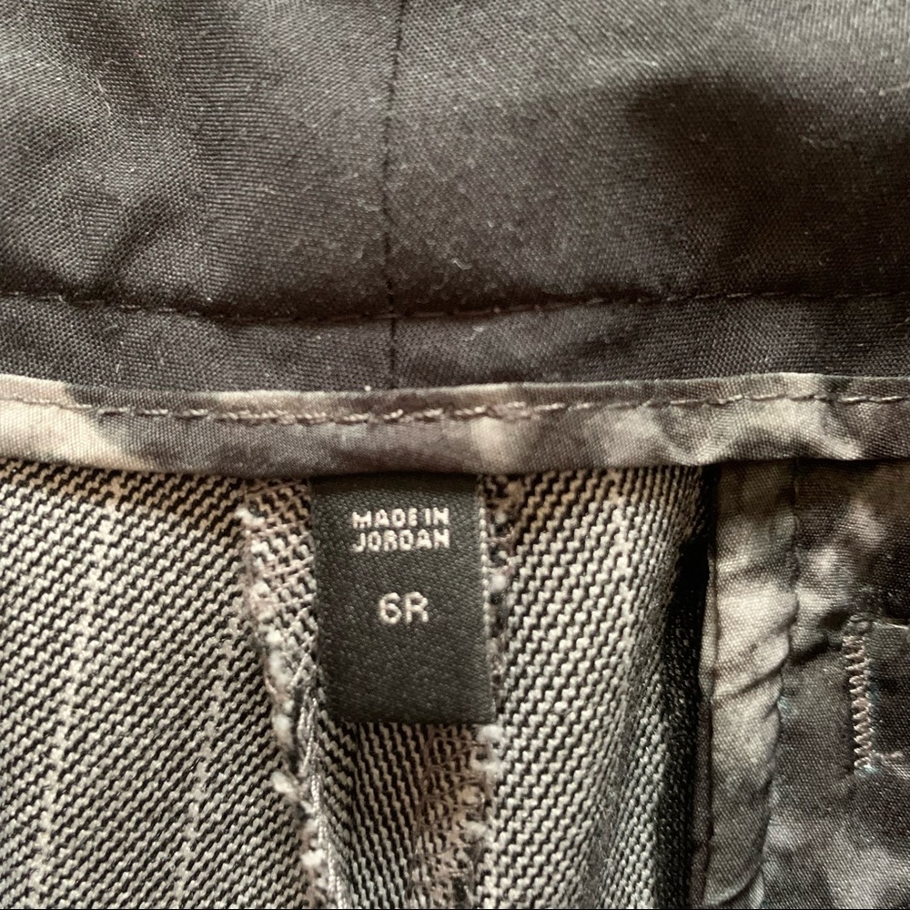 Express Editor Trouser Pants Gray And White Pinst… - image 7